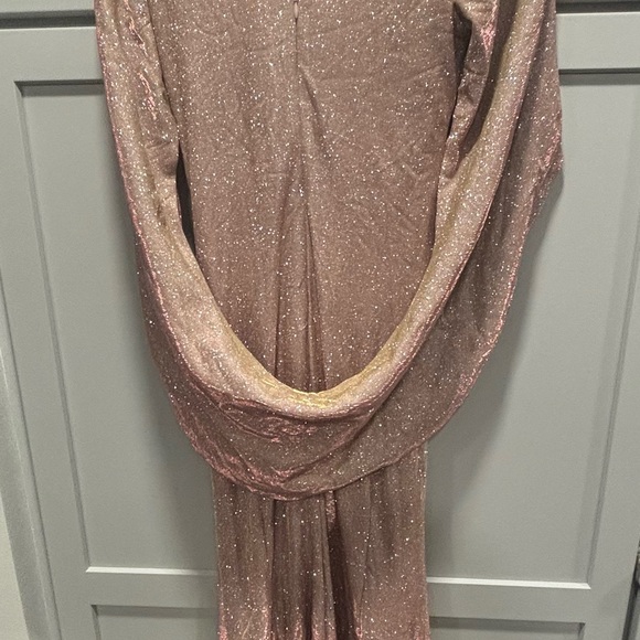 Betsy & Adam GRACIE" GALAXY KNIT GLITTER DRAPED GOWN Size 4 and6 NWT Retail$299 - Picture 9 of 14
